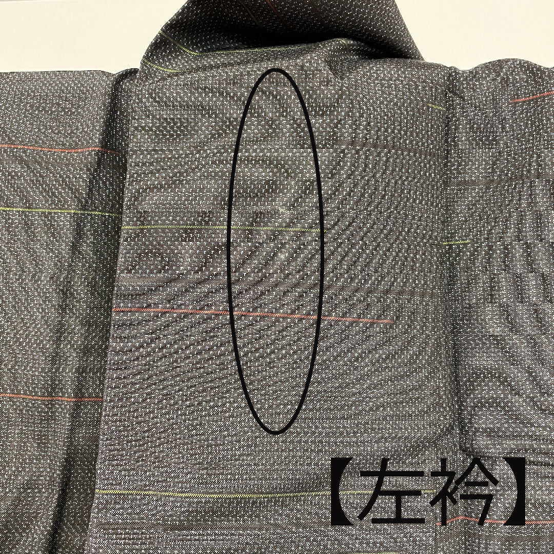 大島紬 身丈160cm 幾何学模様 正絹 Aランク 袷 紺系 1116001383418