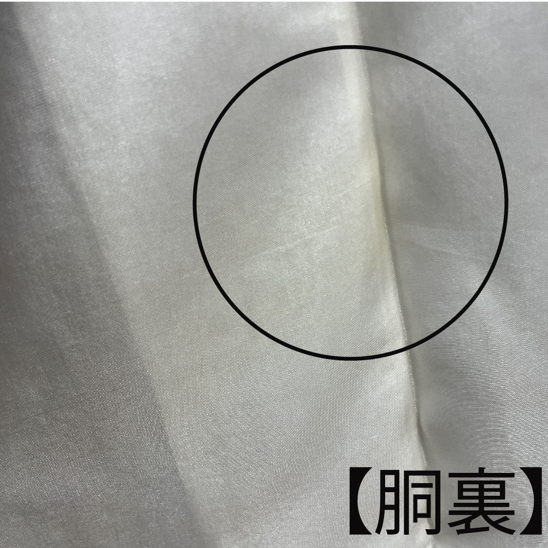 小紋 身丈154.5cm 裄丈61.5cm 袷 錆色 しつけ糸付き 草花模様 正絹 Aランク 茶系 1115003203214