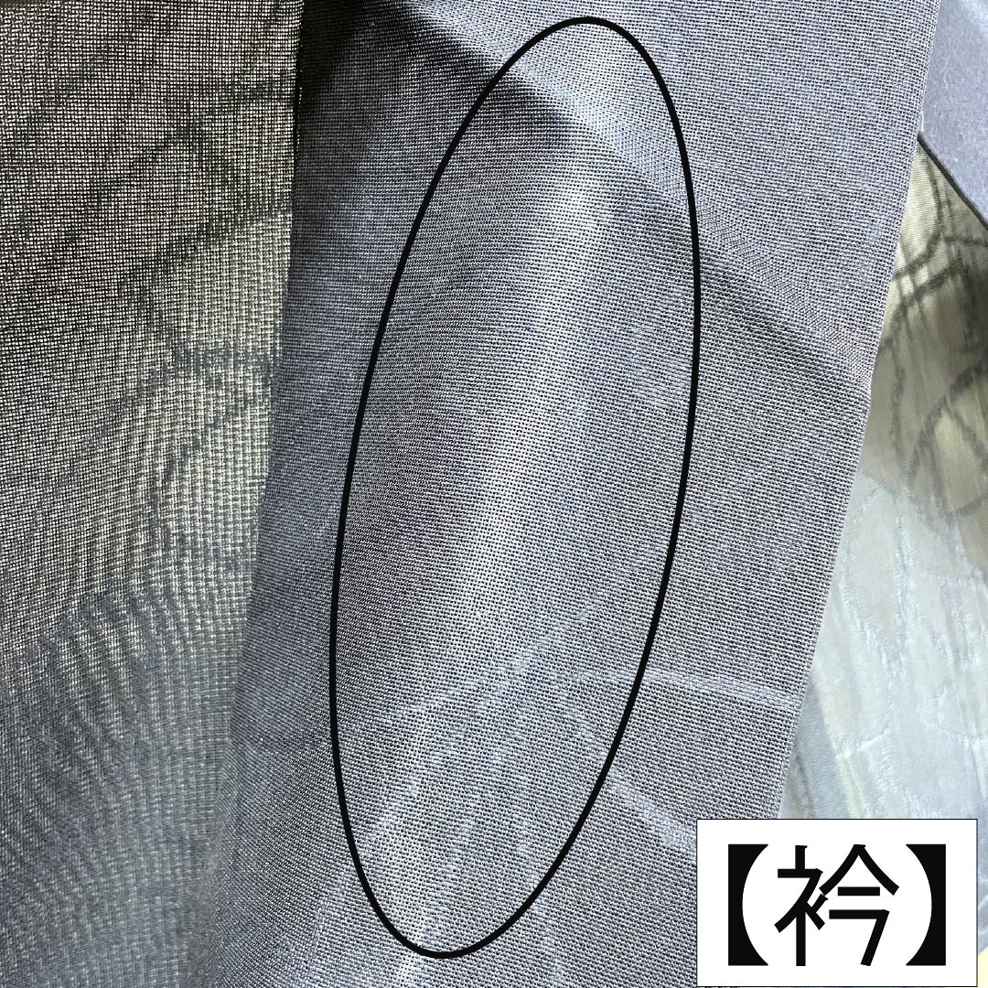 夏物 正絹 色無地 Bランク 身丈154.5cm 裄丈62.5cm 濃紺色(のうこんいろ) 草花模様 紗 紺系 1132004334218