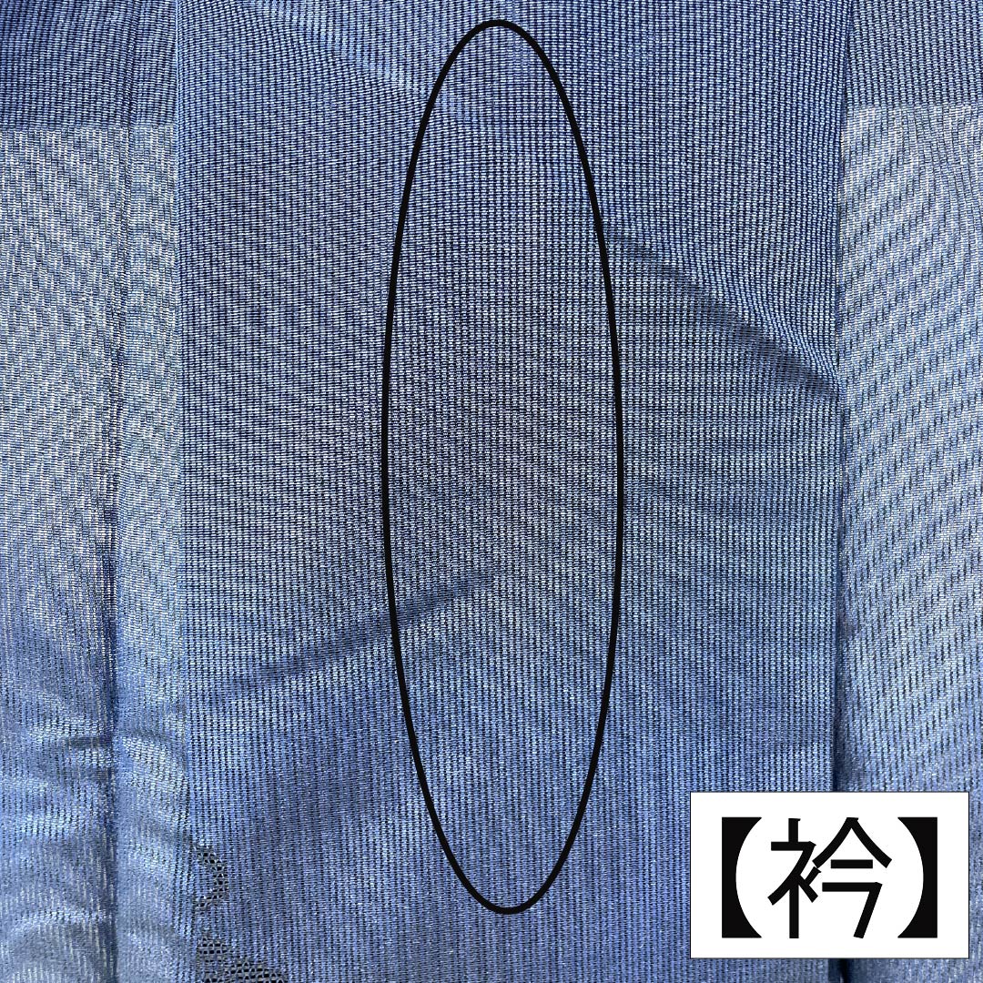 夏物 正絹 色無地 Aランク 身丈155cm 裄丈64cm 紺色(こんいろ) 花筏 紋紗 紗 紺系 1132003783318