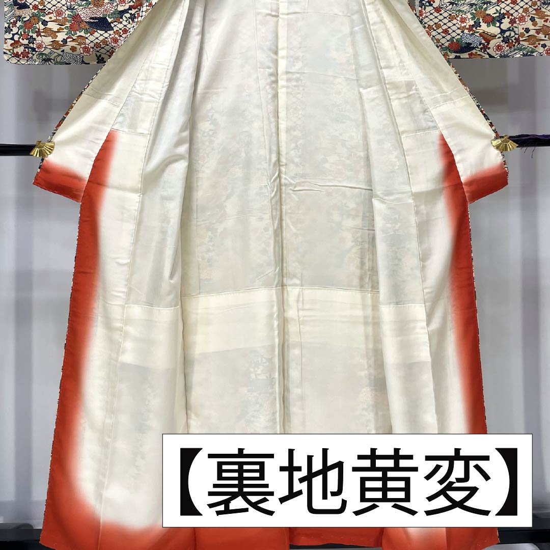 Komon (small pattern) kimono, pure silk, A-rank, length 158cm, sleeve length 62cm, lined, Tokyo white-brown (Tokyo shirachairo), tsumugi fabric, classic pattern, cream-toned, with basting threads, product number 1115007313315