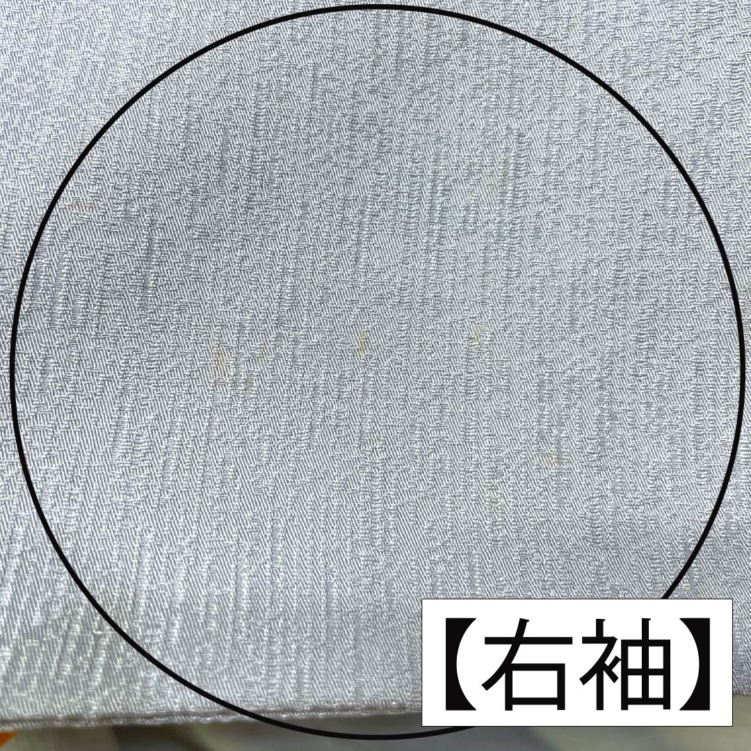 訪問着 正絹 Bランク 袷 身丈168cm 裄丈62cm 白銅色(はくどういろ) 蘇州刺繡 草花 流水 しつけ糸付き グレー系 1112007524522