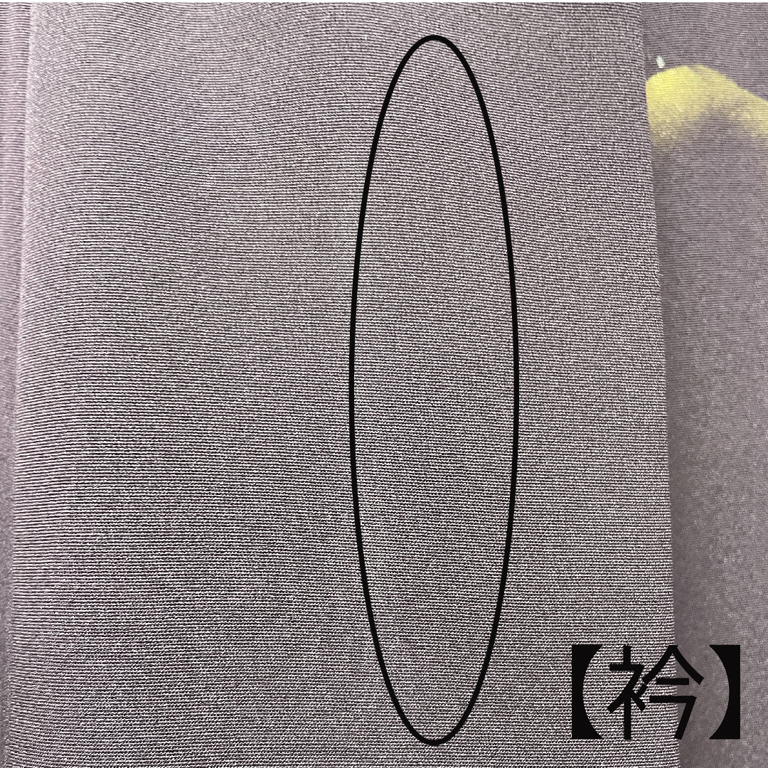 訪問着 袷 身丈164cm 裄丈65cm 紫黒色 作家物 風景模様 正絹 Aランク 紫系 1112002483420