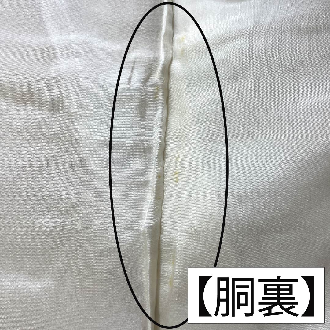 色無地 正絹 Bランク 身丈164.5cm 裄丈65.5cm 支子色(くちなしいろ) 紋意匠 草花模様 一つ紋 袷 黄系 1114003104423