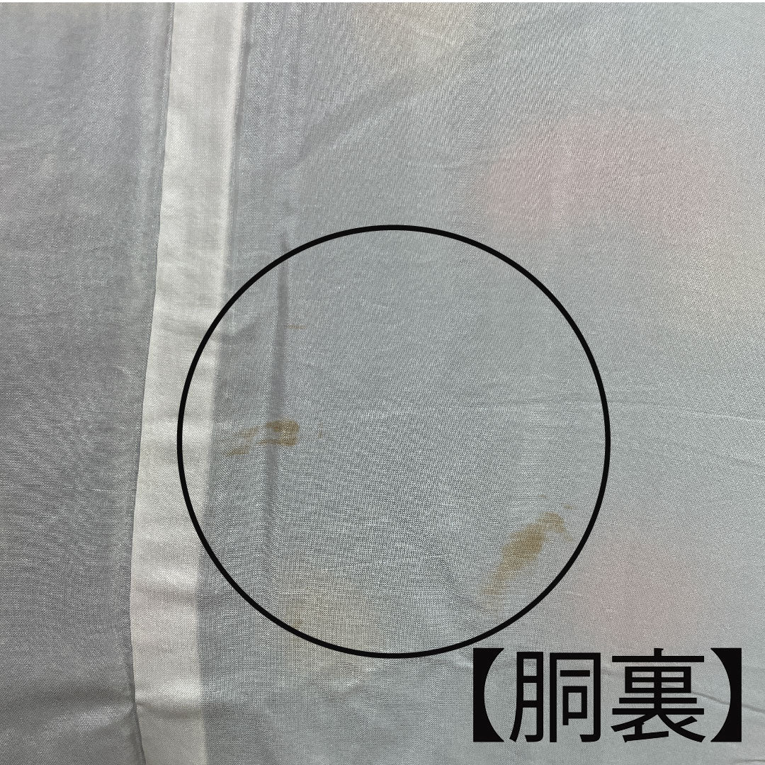 小紋 身丈158cm 裄丈66.5cm 袷 藤鳩羽色 型染 菊 正絹 Aランク 紫系 1115002413320