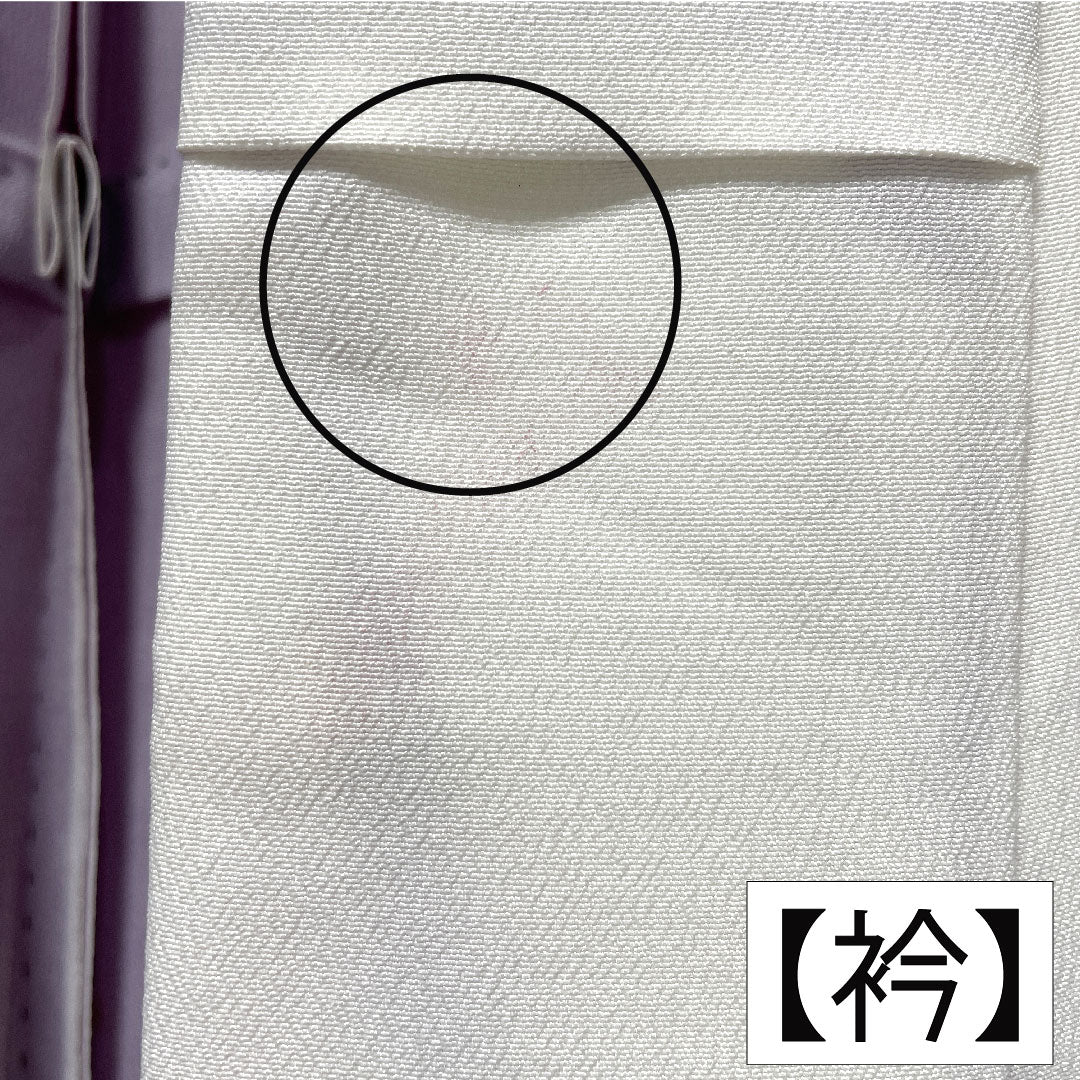 Homongi (formal kimono) made of polyester, single layer, length 161.5cm, sleeve length 66.5cm, aoi-iro (blue color), washable kimono, A rank, purple, 1112005383420