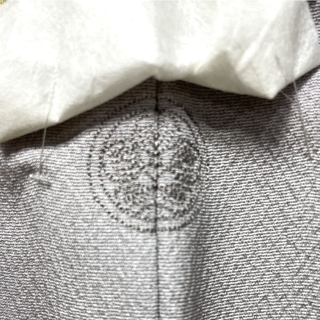 訪問着 正絹 袷 身丈150cm 裄丈62cm 雲井鼠色 大王松 作家物 しつけ糸付き 未使用品 Sランク グレー系 1112002892122