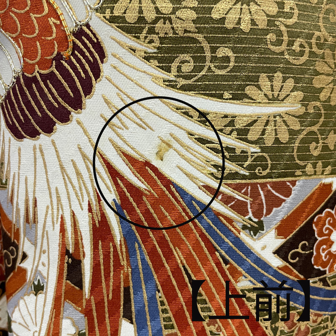 訪問着 袷 身丈165.5cm 裄丈68cm 京友禅 鳳凰 吉祥文様 正絹 Aランク 茶系 1112001063514