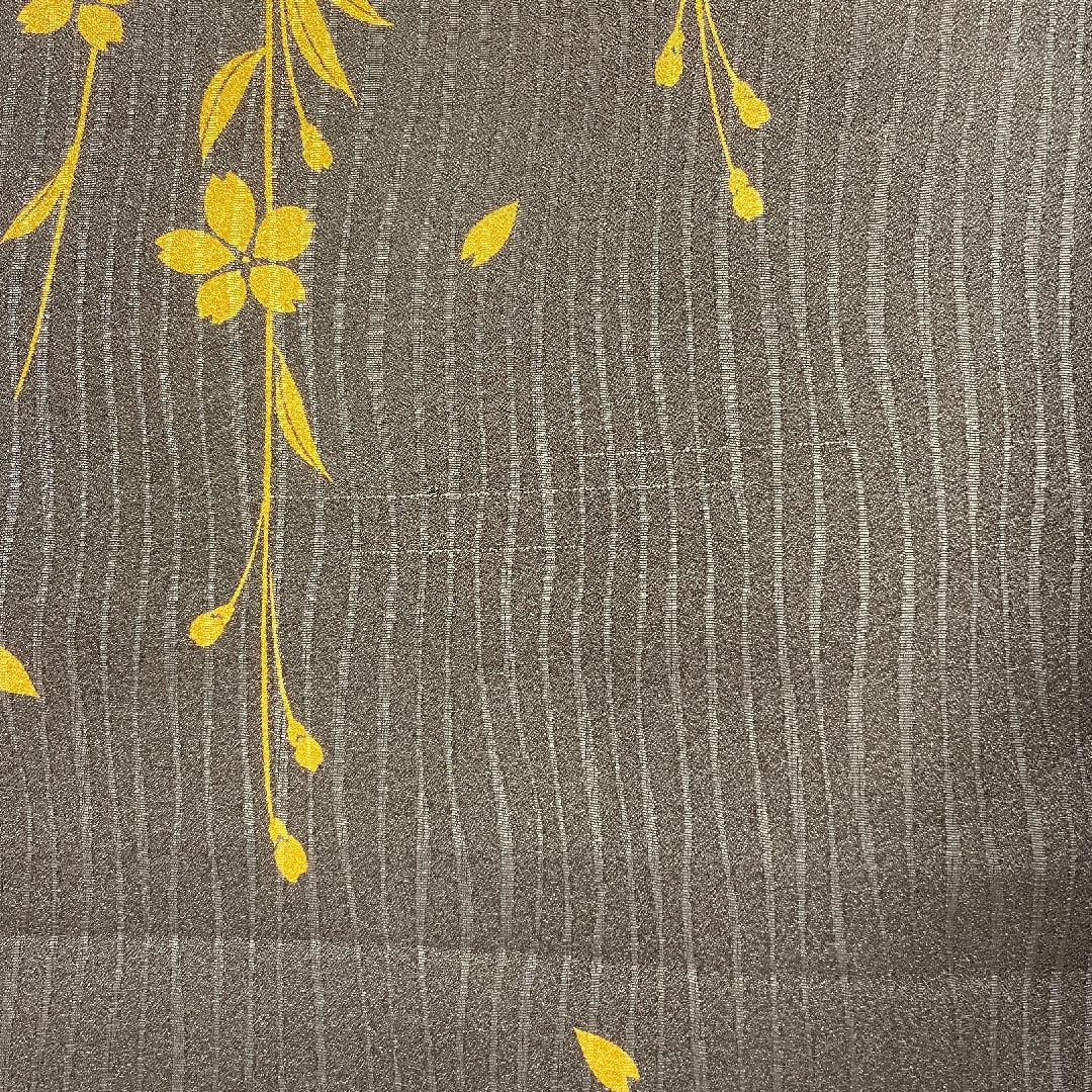 Homongi (formal kimono), polyester, lined, length 167cm, sleeve length 67cm, washable, cherry blossom, A rank, brown, 1112000393514