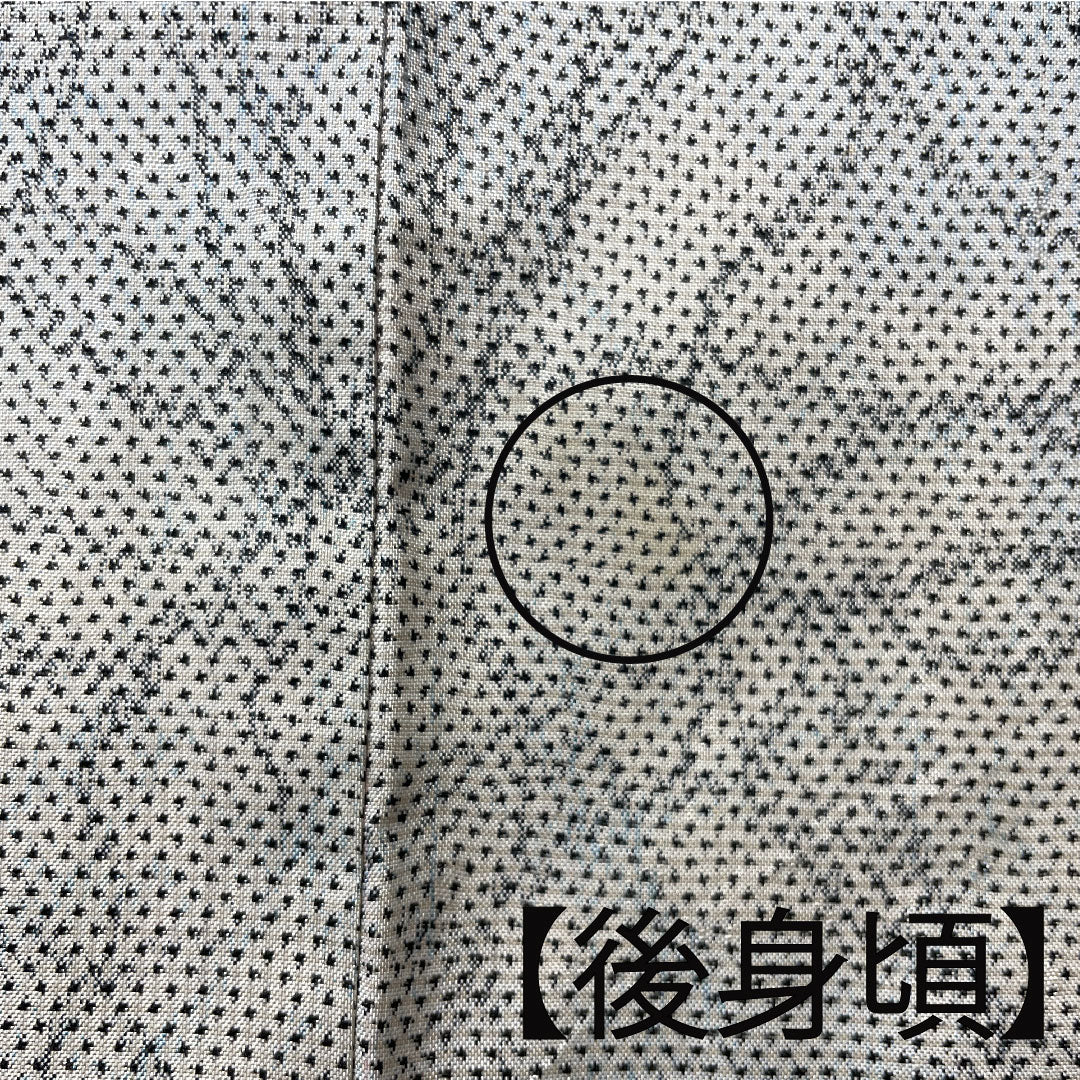 Oshima Tsumugi Length 162.5cm Sleeve length 67cm White Oshima Geometric pattern Pure silk A rank Awase White 1116002493411