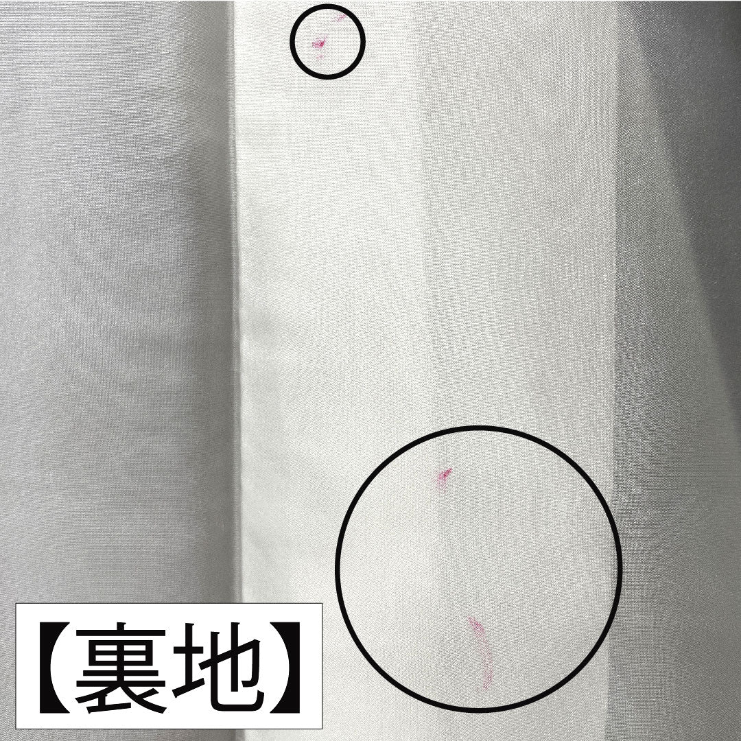 Homongi (formal kimono) made of pure silk, lined, length 169.5cm, sleeve length 66cm, smoked color (fusubeiro), pongee fabric, blurred pattern, A rank, brown, 1112005343514
