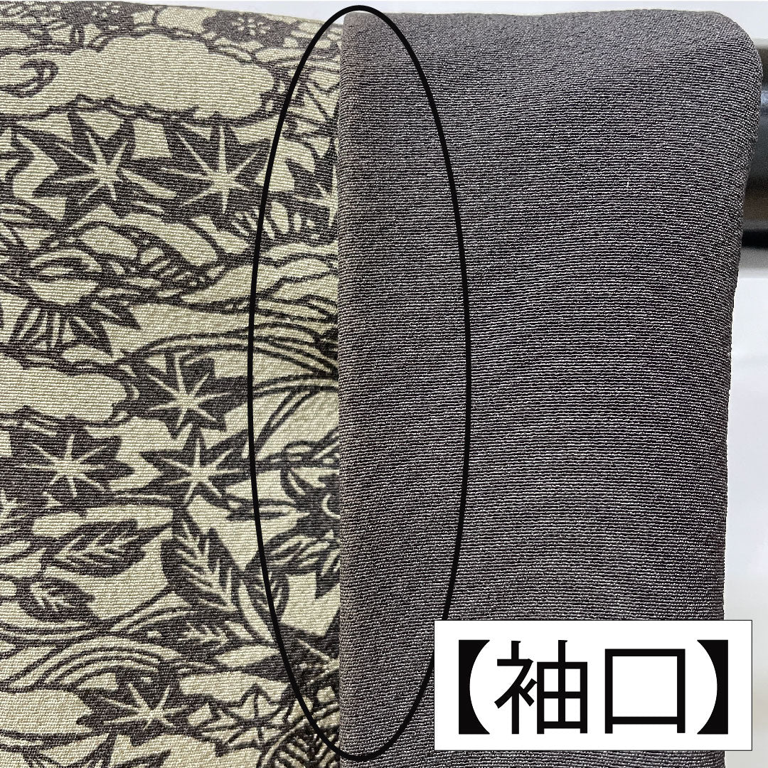 小紋 正絹 身丈163cm 裄丈65.5cm 袷 江戸鼠色(えどねずいろ) 型染 茶屋辻 Sランク グレー系 1115004692422