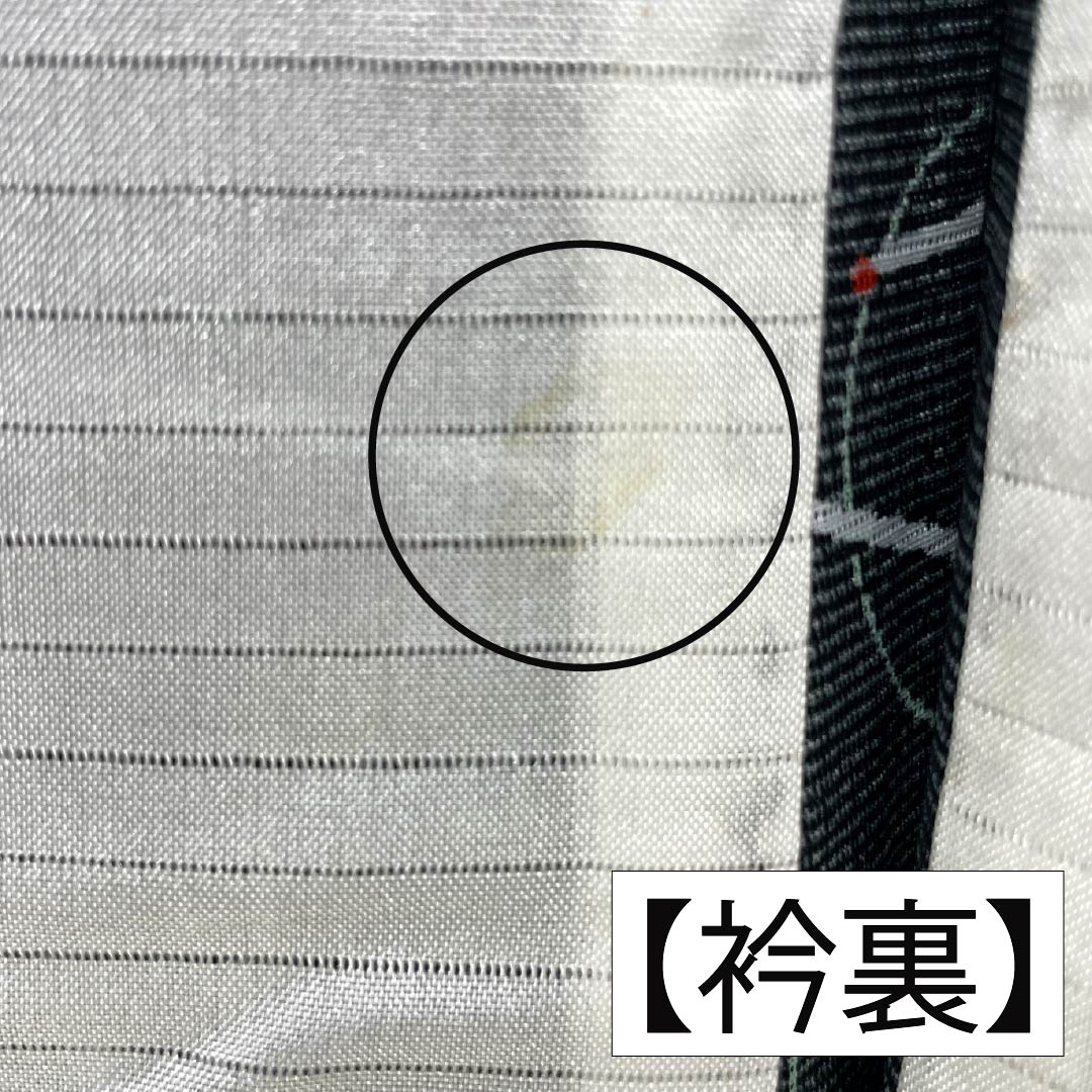 夏物 ポリエステル 小紋 身丈162cm 裄丈64cm シャボン玉 洗える着物 絽 Sランク 黒系 1132002592410