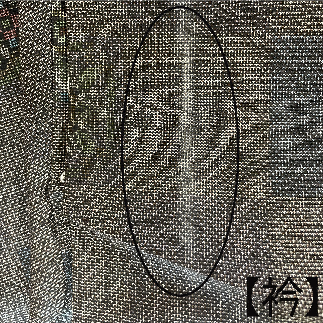 大島紬 正絹 身丈155.5cm 裄丈64cm 経緯絣 市松 Sランク 袷 茶系 1116002962314