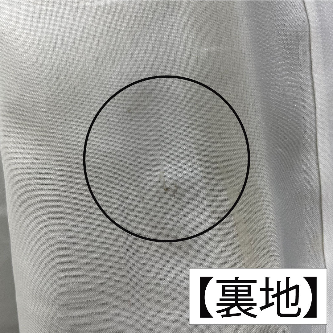 訪問着 ポリエステル 袷 身丈160.5cm 裄丈66cm 千種色(ちぐさいろ) 洗える着物 流水 Aランク 緑系 1112004603419