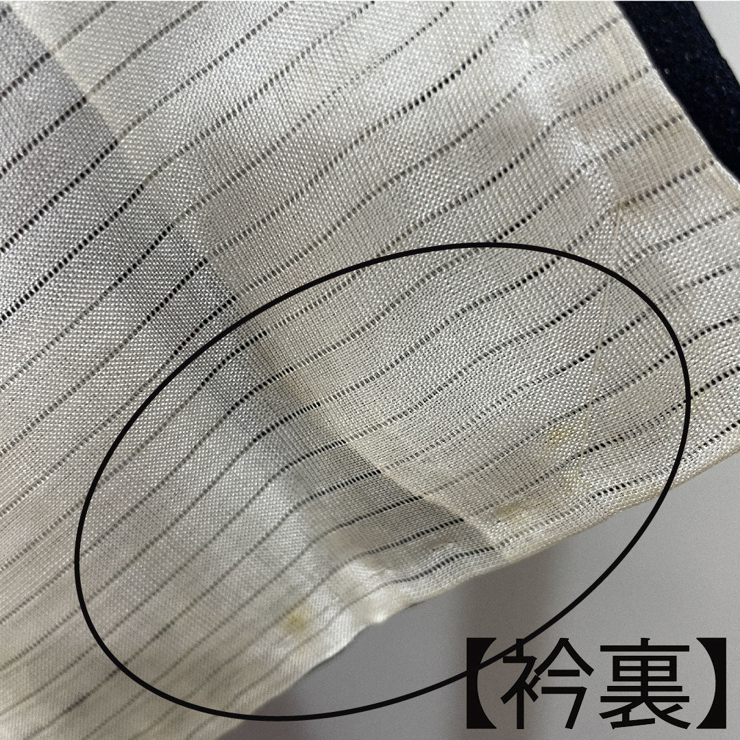 Summer pure silk komon length 149.5cm sleeve length 61cm abstract pattern gauze rank S black 1132001222110