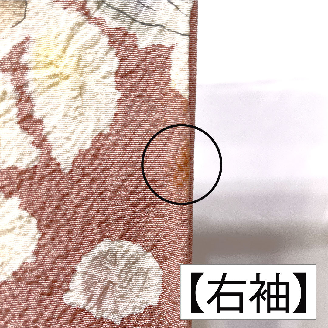 訪問着 正絹 袷 身丈157.5cm 裄丈66.5cm 紅鼠色(べにねずいろ) 辻ヶ花 桐屋翠山工房謹製 Aランク 紫系 1112005813320