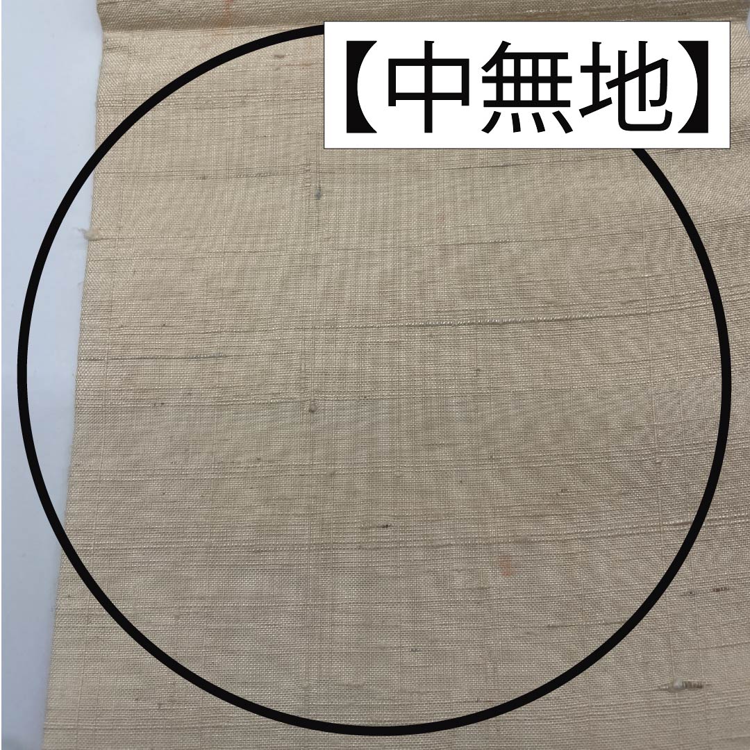 名古屋帯 生成り色(きなりいろ) 京紅型 民芸調模様 花模様 帯丈358cm 正絹 Aランク ポイント柄 カジュアル クリーム系 1124006583315 名古屋仕立て