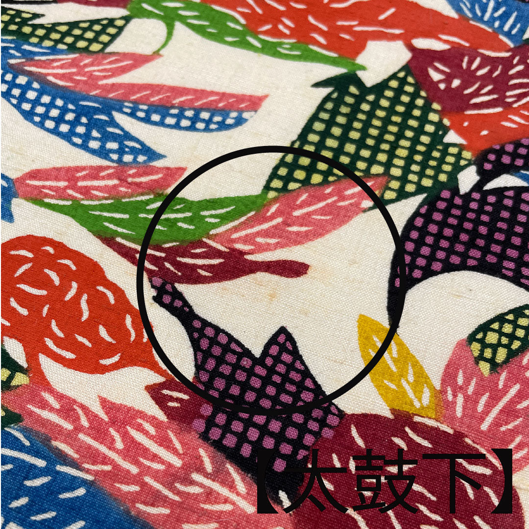 名古屋帯 型染 染め帯 抽象模様 帯丈353cm 正絹 Aランク 全通 カジュアル クリーム系 1124002043315