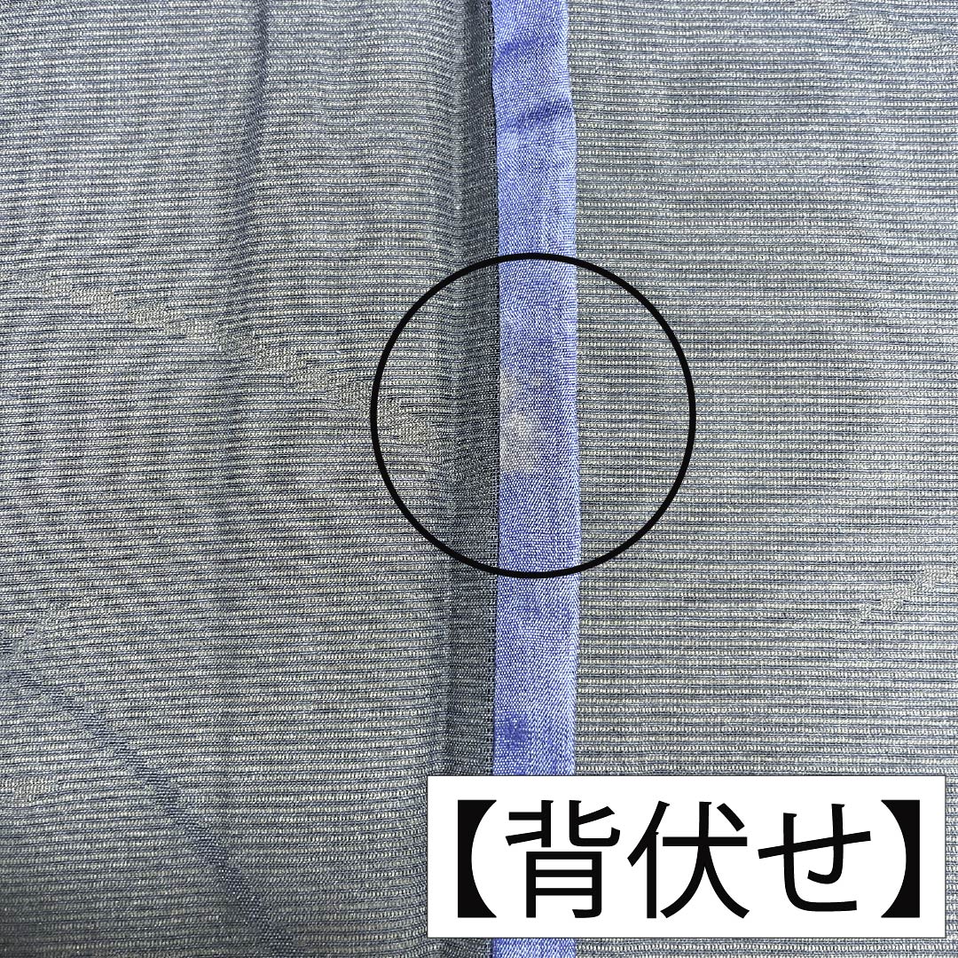 夏物 正絹 色無地 Aランク 身丈159.5cm 裄丈64.5cm 濃紺色(のうこんいろ) 草花模様 紋紗 紗 紺系 1132003723318