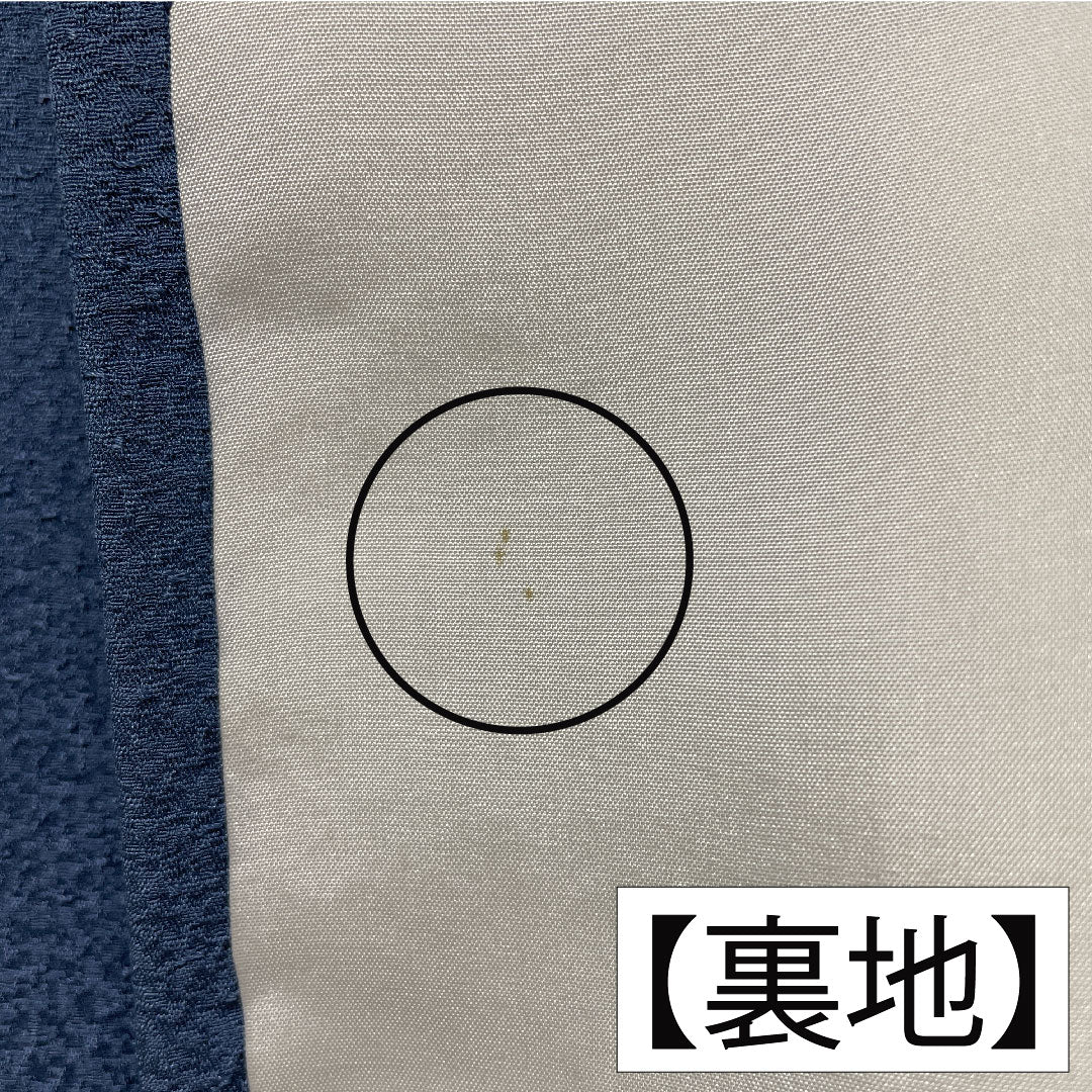 色無地 正絹 身丈163.5cm 裄丈63.5cm 露草色(つゆくさいろ) 一つ紋 五三桐 袷 Sランク 青系 1114001912417