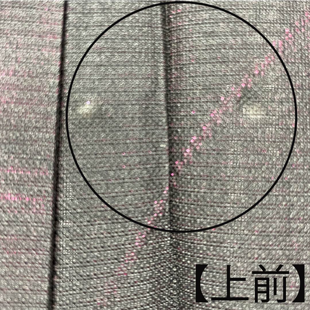 夏物 正絹 小紋 身丈153cm 裄丈61.5cm 黒色 抽象模様 絽 Aランク 黒系 1132000293210