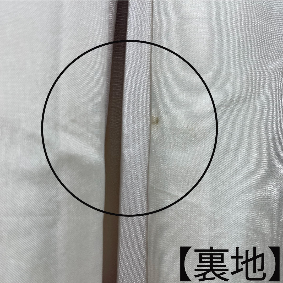 訪問着 正絹 袷 身丈160cm 裄丈63cm 緋色 京友禅 刺繡 吉祥文様 一つ紋(縫紋) 五三桐 Sランク 朱系 1112003752416