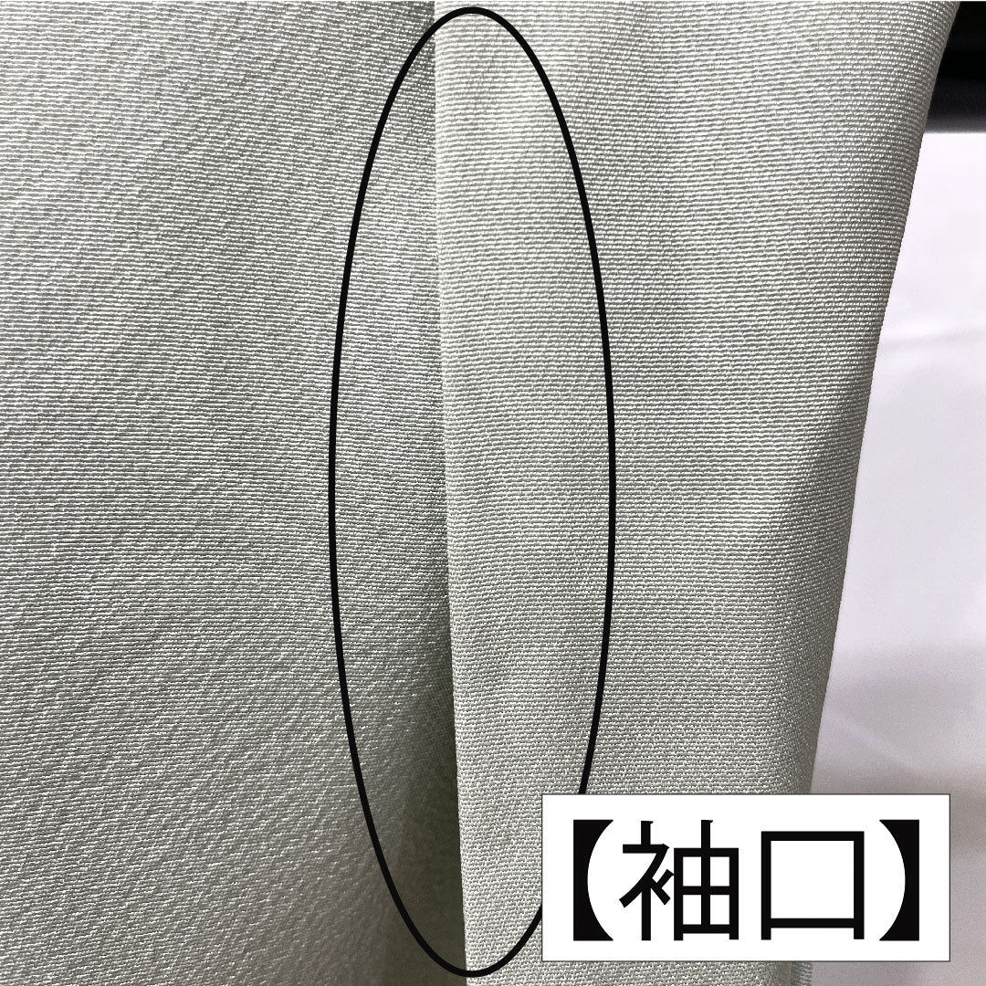 訪問着 正絹 袷 身丈155cm 裄丈65cm 白緑色(びゃくろくいろ) 草花模様 スコッチガード 付下げ Aランク 水色系 1112005453324