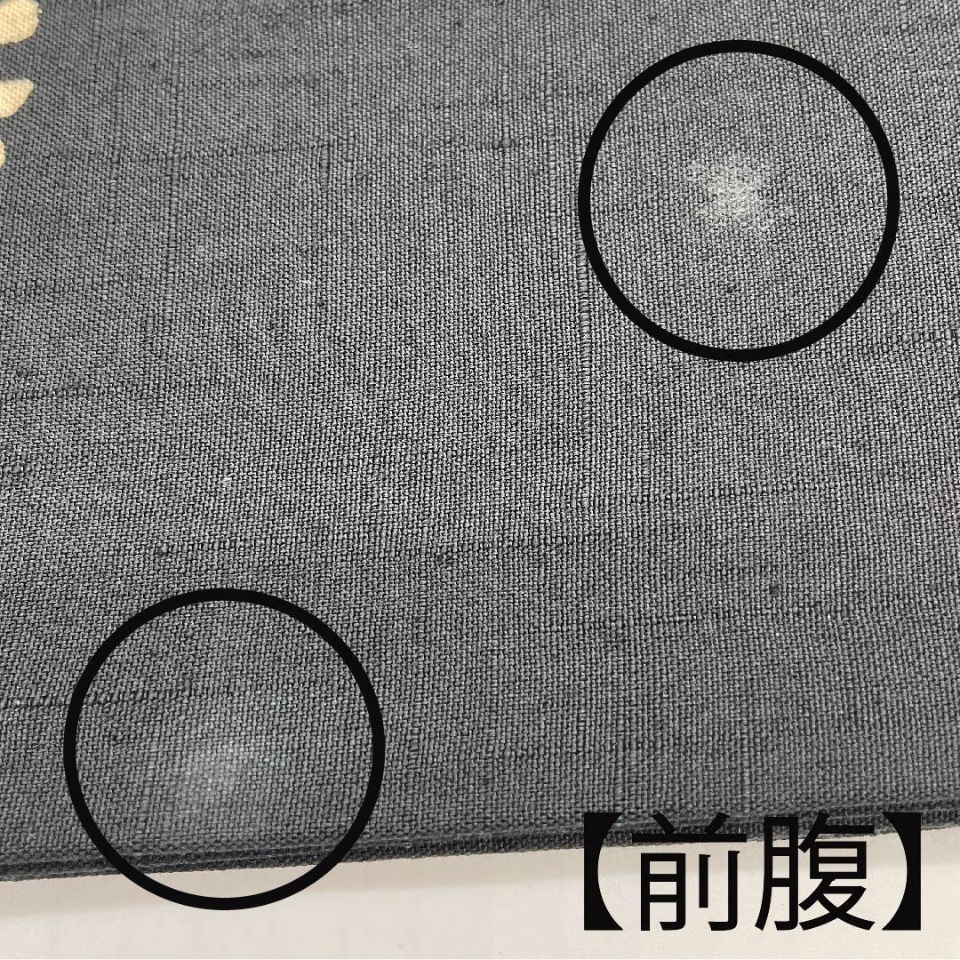 名古屋帯 黒色 モノトーン 花柄 長尺 帯丈376cm 正絹 Bランク ポイント柄 カジュアル 黒系 1124006174310 開き仕立て