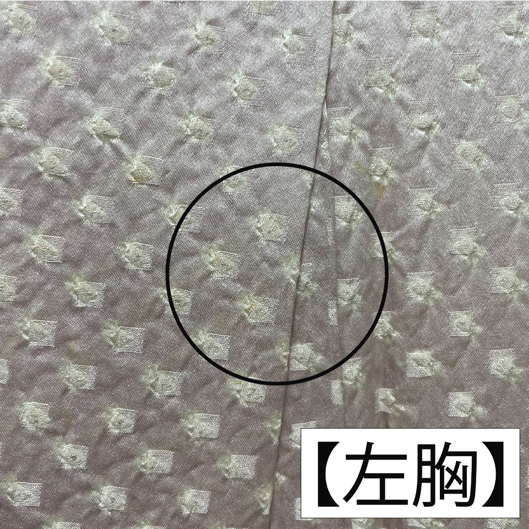 訪問着 正絹 袷 身丈159.5cm 裄丈63cm 桜色 絞り 辻ヶ花 Aランク 紫系 1112004113320