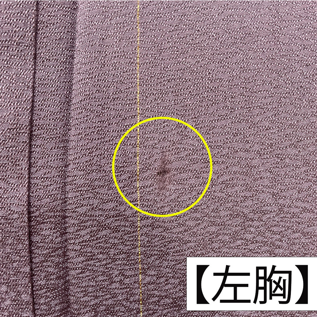 小紋 正絹 身丈161.5cm 裄丈63.5cm 袷 半色(はしたいろ) Bランク 紫系 1115004754420