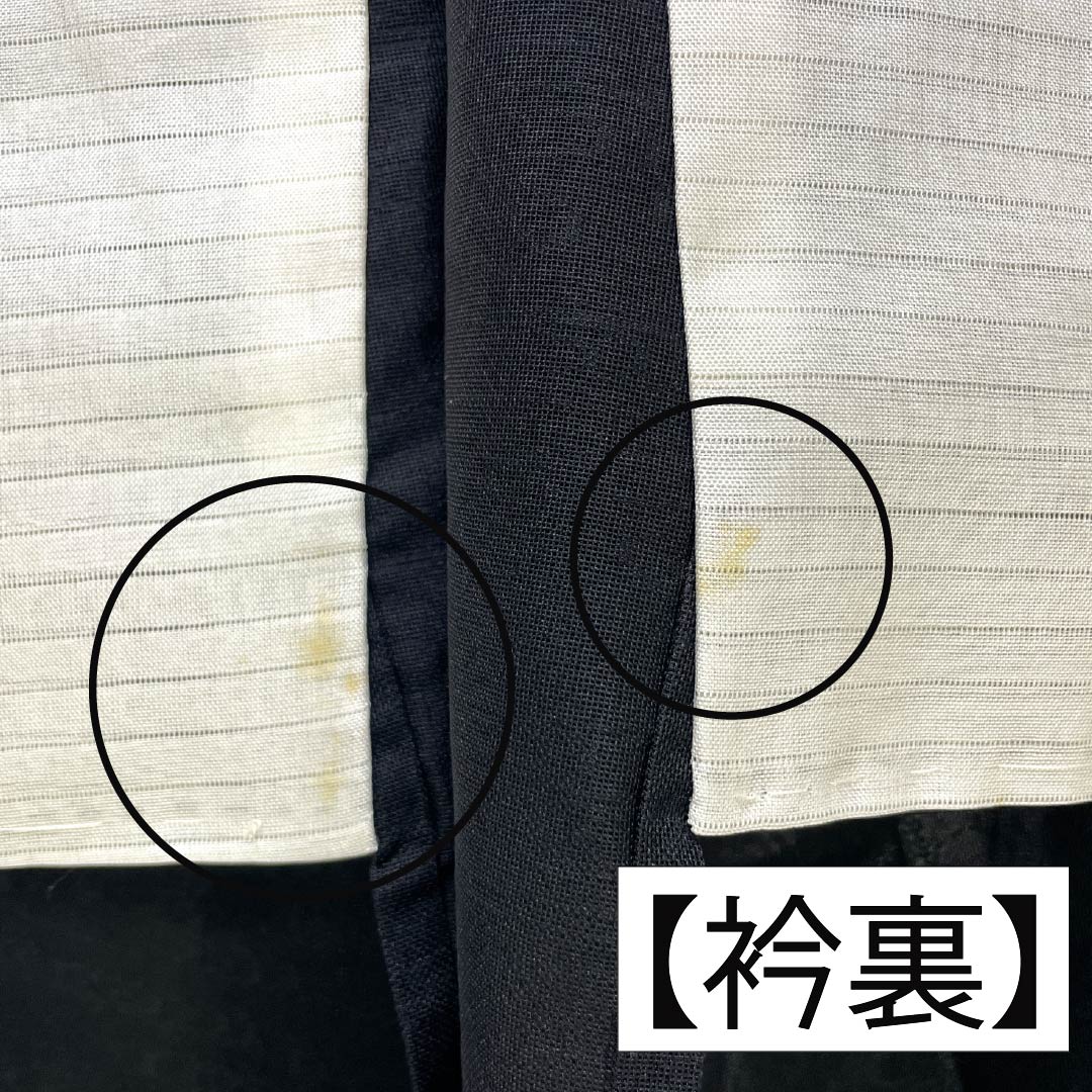 夏物 ポリエステル 色無地 Aランク 身丈157cm 裄丈62.5cm 流水 洗える着物 紗 黒系 1132005313310
