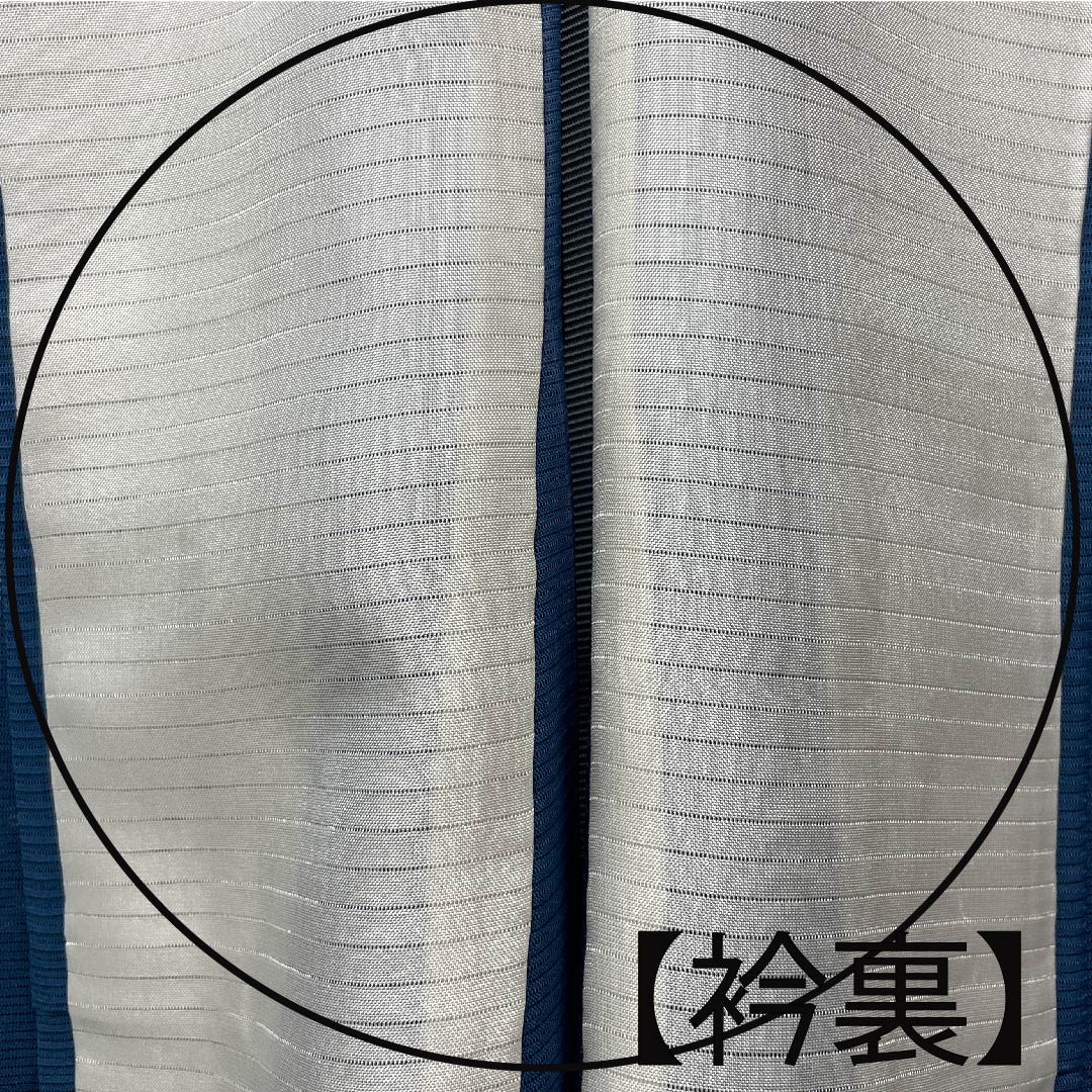 夏物 正絹 訪問着 身丈154.5cm 裄丈63.5cm 中縹色(なかのはなだいろ) 葉模様 しつけ付き 未使用品 絽 Aランク 青系 1132000353217