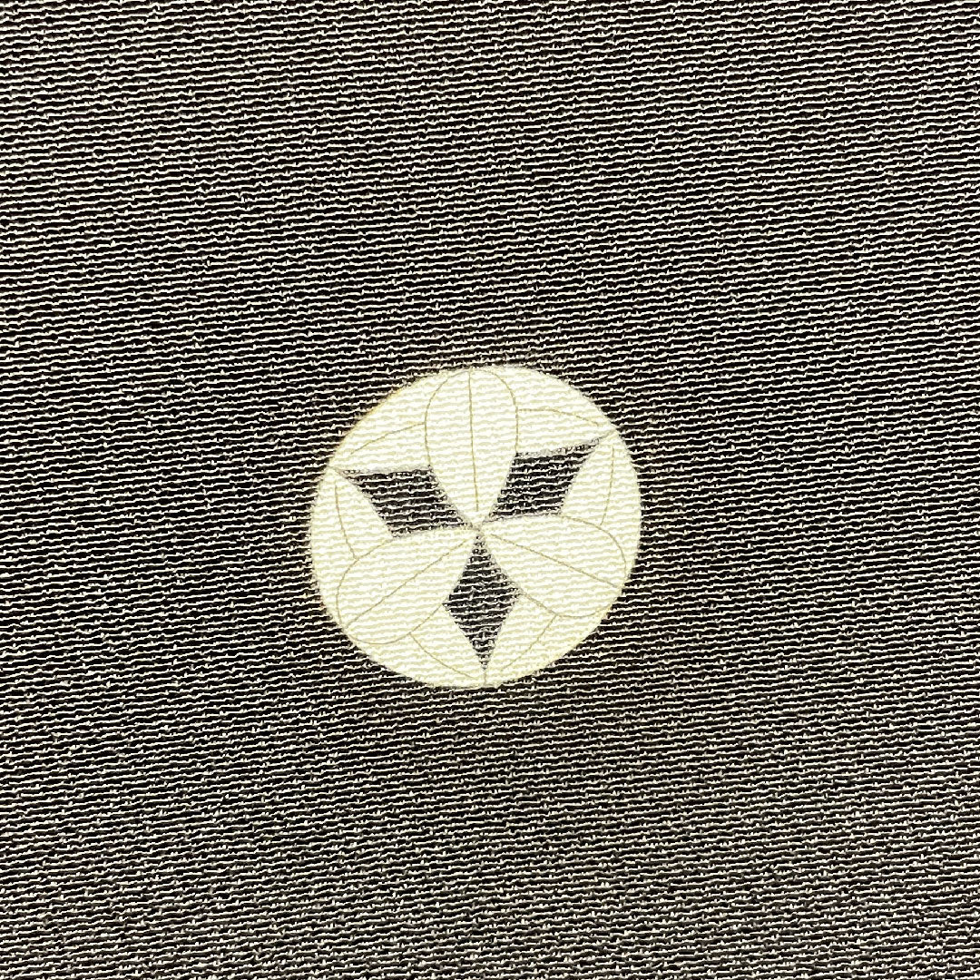 黒留袖 身丈167cm 裄丈68cm 袷 風景画 作家物 正絹 Aランク 五つ紋 黒系 1111000083510