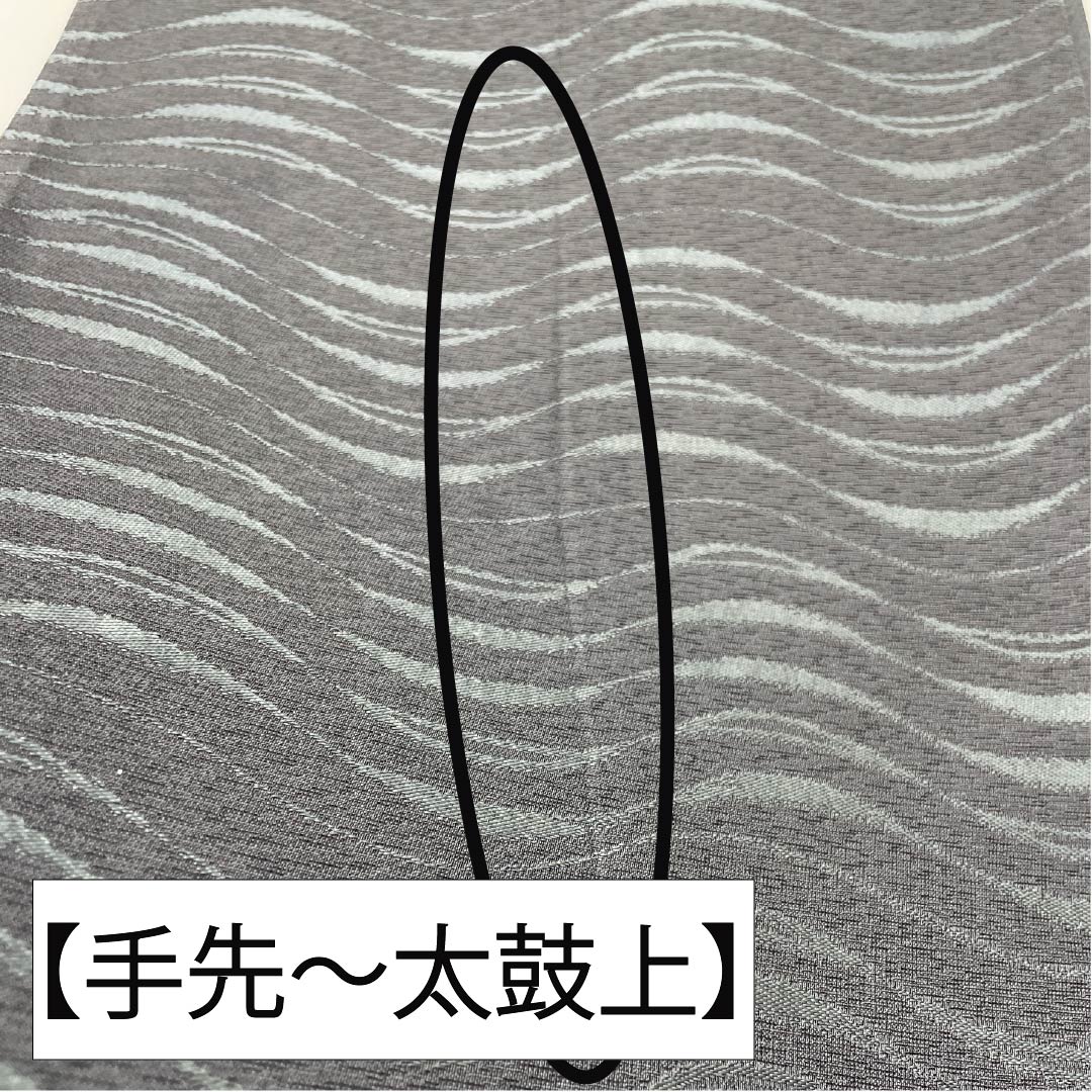 袋帯 正絹 紺鼠色(こんねずいろ) 西陣織 洛陽織物 葡萄 リバーシブル 帯丈472cm Sランク 六通 フォーマル グレー系 1123014412422