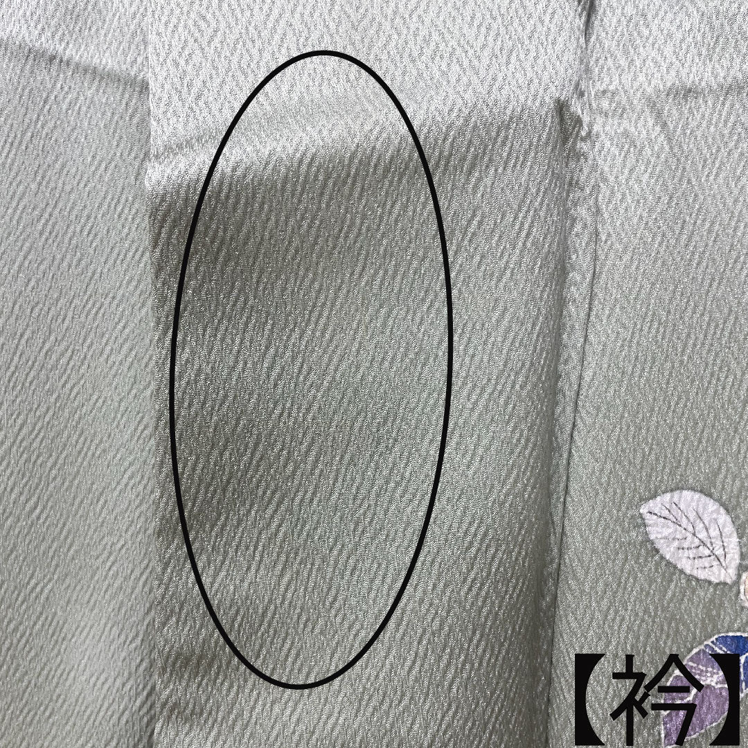 訪問着 正絹 袷 身丈158.5cm 裄丈62.5cm 薄緑色 桐屋翠山工房謹製 辻ヶ花 Aランク 緑系 1112003603319