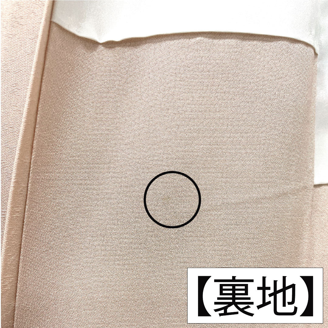 Homongi, pure silk, lined, length 162.5cm, sleeve length 67.5cm, modern colors, Kyo-Yuzen, snowflake, cherry blossom, A rank, pink, 1112005013413