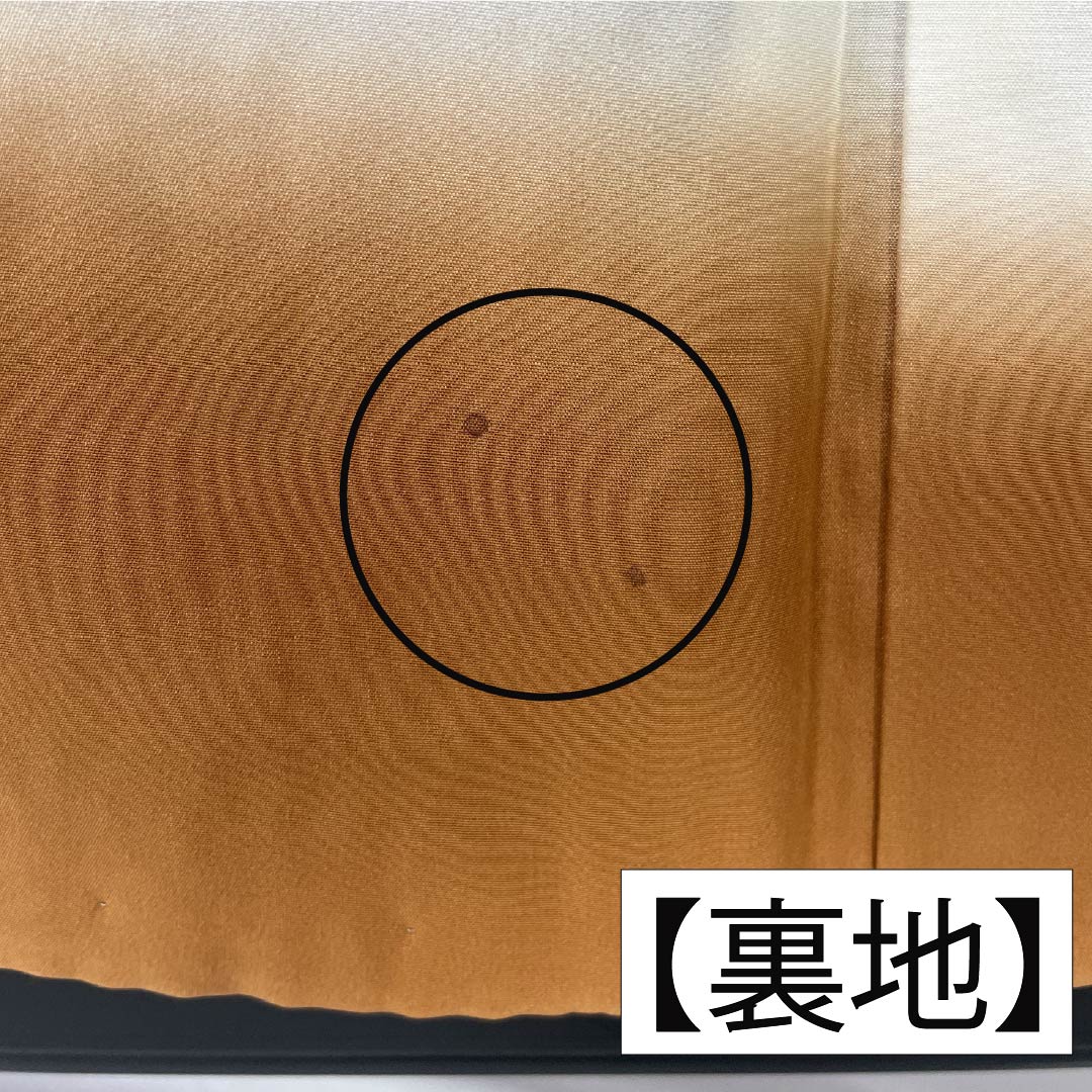 Silk Komon A Rank, Length 156.5cm, Sleeve-to-sleeve 64cm, Lined, Sugisomeiro, Katazome, Tsujigahana, Half-lined, Brown, 1115007843314