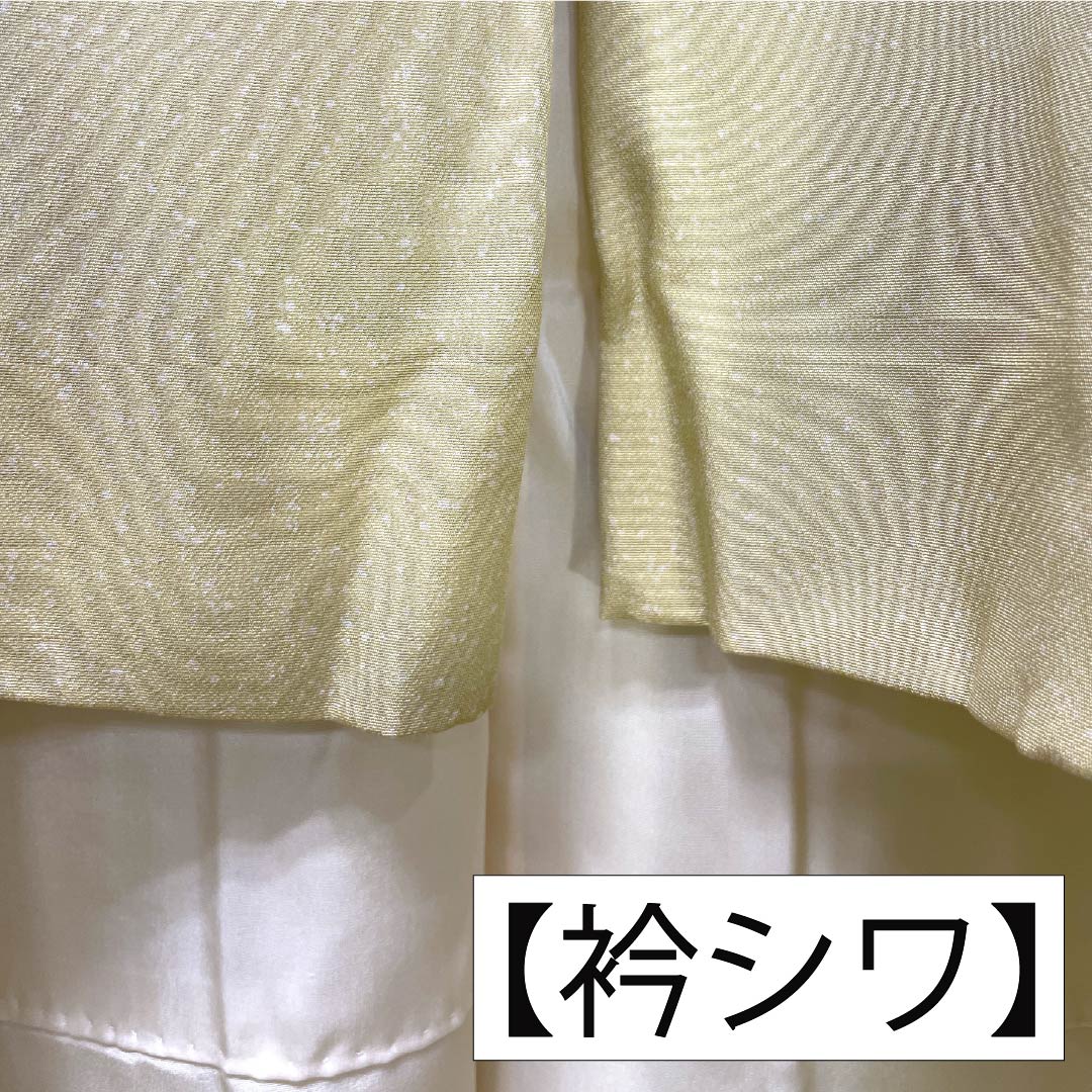 Visiting Kimono, Pure Silk, S Rank, Lined, Length 152.5cm, Sleeve Length 63cm, Light Egg-Colored, Kyoto Yuzen Pattern, Floral and Grass Design, Yellow, Product Number: 1112007182223