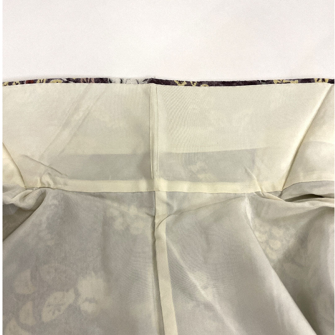 小紋 身丈163.5cm 裄丈64cm 袷 辻ヶ花 正絹 Aランク 紫系 1115000433320