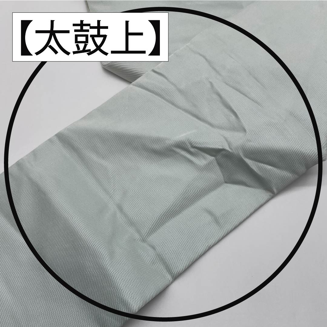 名古屋帯 正絹 Aランク 薄緑色(うすみどりいろ) 引箔 プラチナ箔 華紋 帯丈350cm ポイント柄 セミフォーマル 水色系 1124010713324 名古屋仕立て