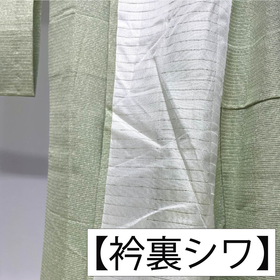 夏物 正絹 付下げ Aランク 身丈163.5cm 裄丈65.5cm 龍泉青瓷釉色(ロンチュエンチンツーユースーいろ) 京友禅 タタキ染 草花 絽 緑系 1132005073419