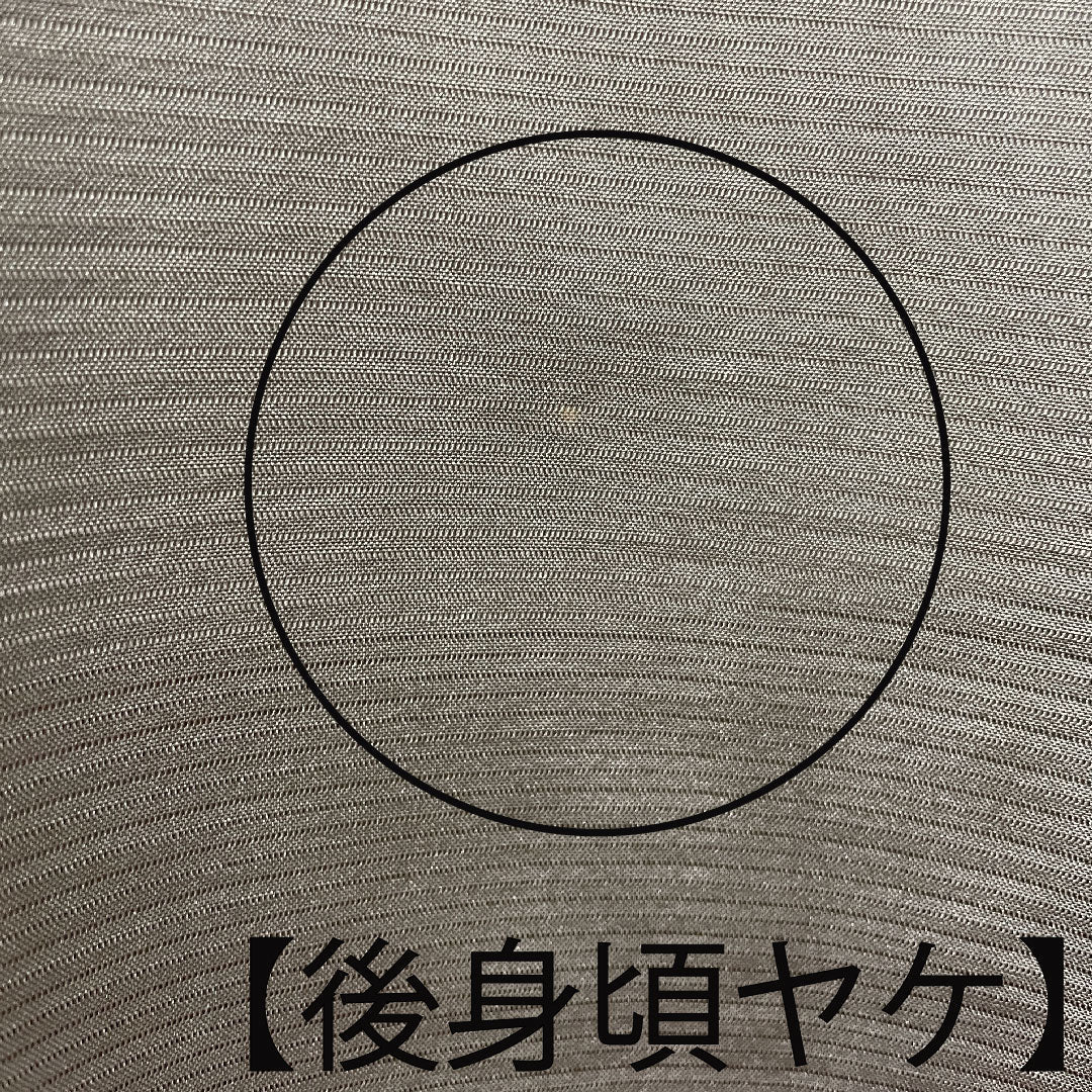 夏物 正絹 色無地 身丈165cm 裄丈65.5cm 麴塵色(きくじんいろ) 素無地 絽 Aランク 緑系 1132001503519