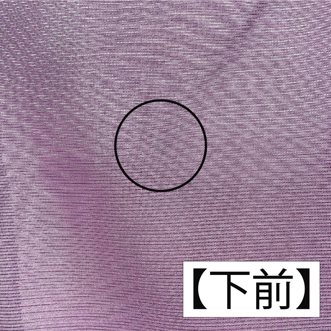 夏物 ポリエステル 色無地 Aランク 身丈158cm 裄丈65cm 紫根色(しこんいろ) 洗える着物 絽 紫系 1132003153320