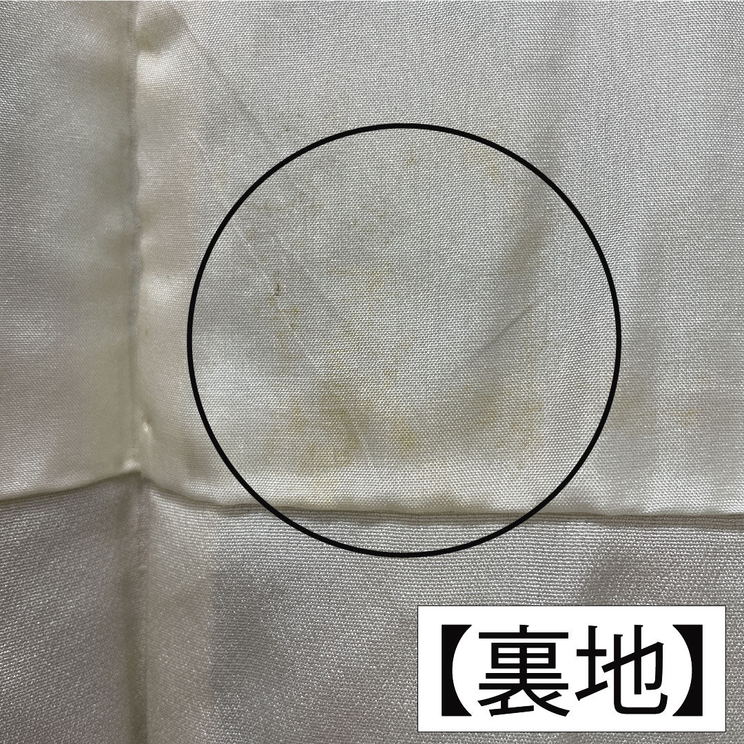 小紋 正絹 身丈154cm 裄丈63cm 袷 乳白色(にゅうはくしょく) 京紅型 吉祥文様 Bランク クリーム系 1115004844215