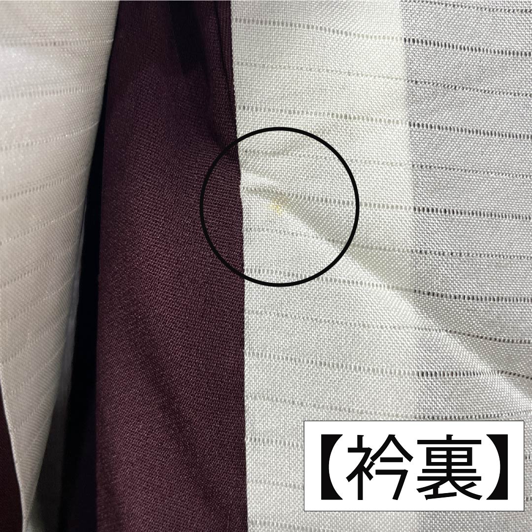 夏物 正絹 色無地 身丈166.5cm 裄丈67cm 桑の実色(くわのみいろ) 紋紗 松葉 紗 Sランク 紫系 1132002742520