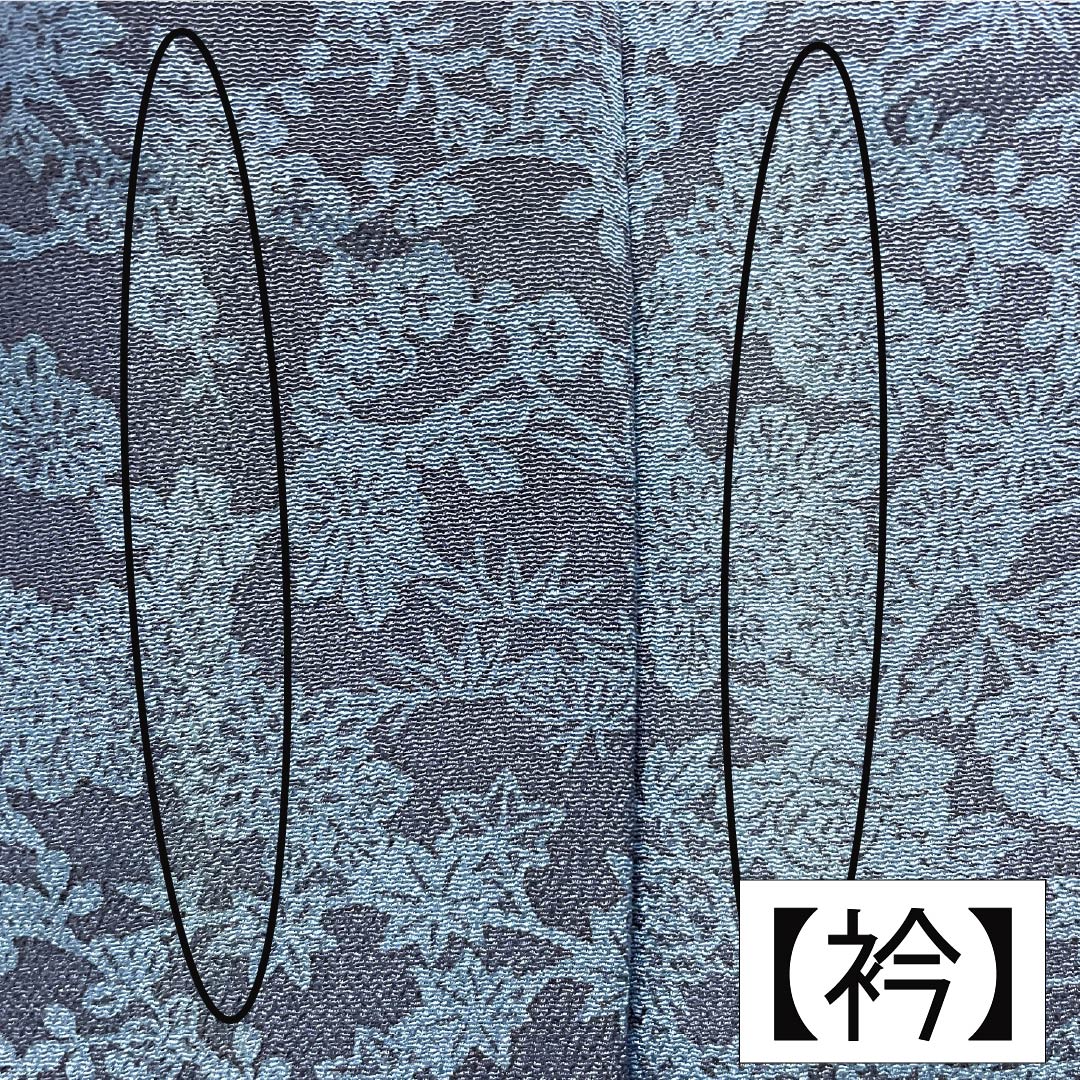 Homongi (formal kimono) made of pure silk, length 159cm, sleeve length 62cm, lined, dark navy blue, stencil-dyed, all-flower pattern, A rank, navy blue, 1115005403318