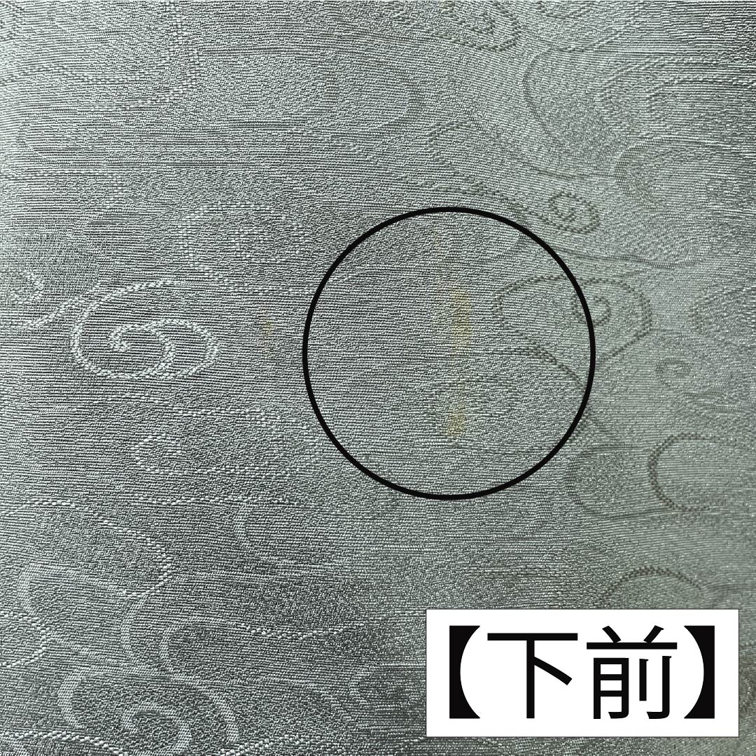 Solid-colored silk kimono, S-rank, length 157.5cm, sleeve length 63cm, Fukagawa gray (Fukagawa gray), brocade with flowing water pattern, lined, gray-based, product number 1114002392322