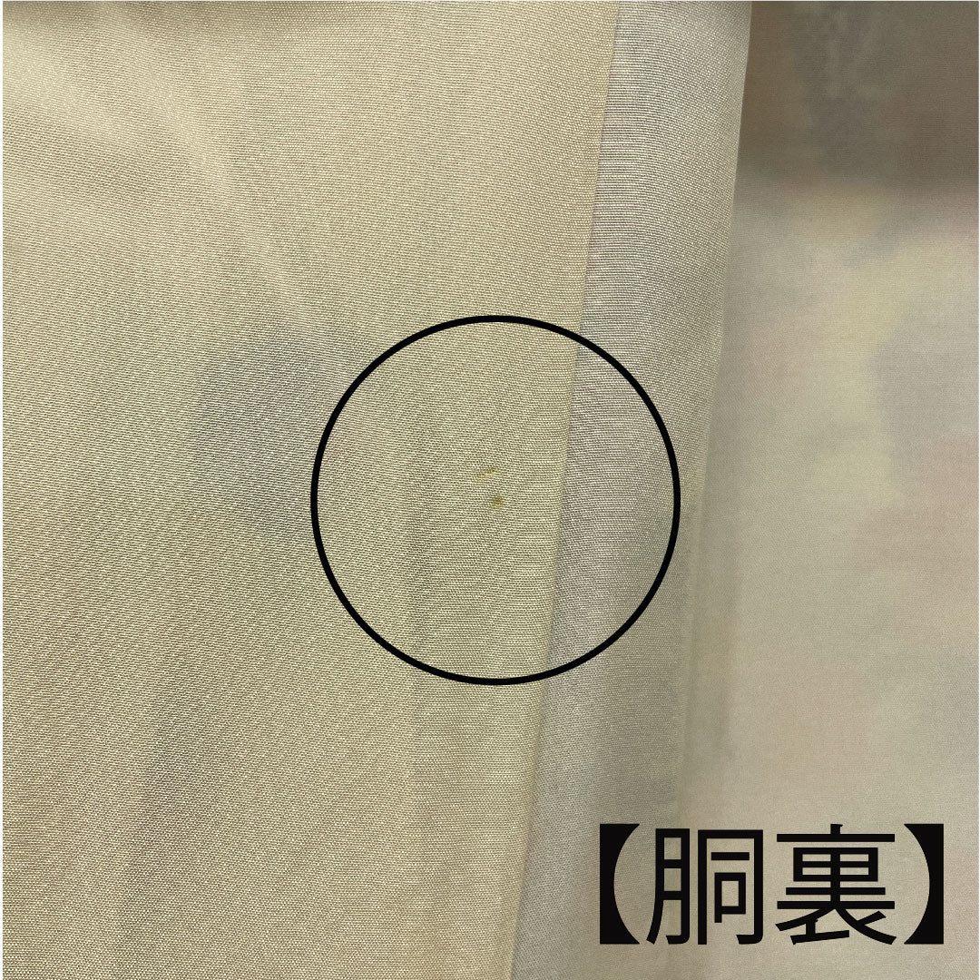 大島紬 身丈162.5cm 裄丈63.5cm 草花模様 正絹 Bランク 袷 白系 1116001514411