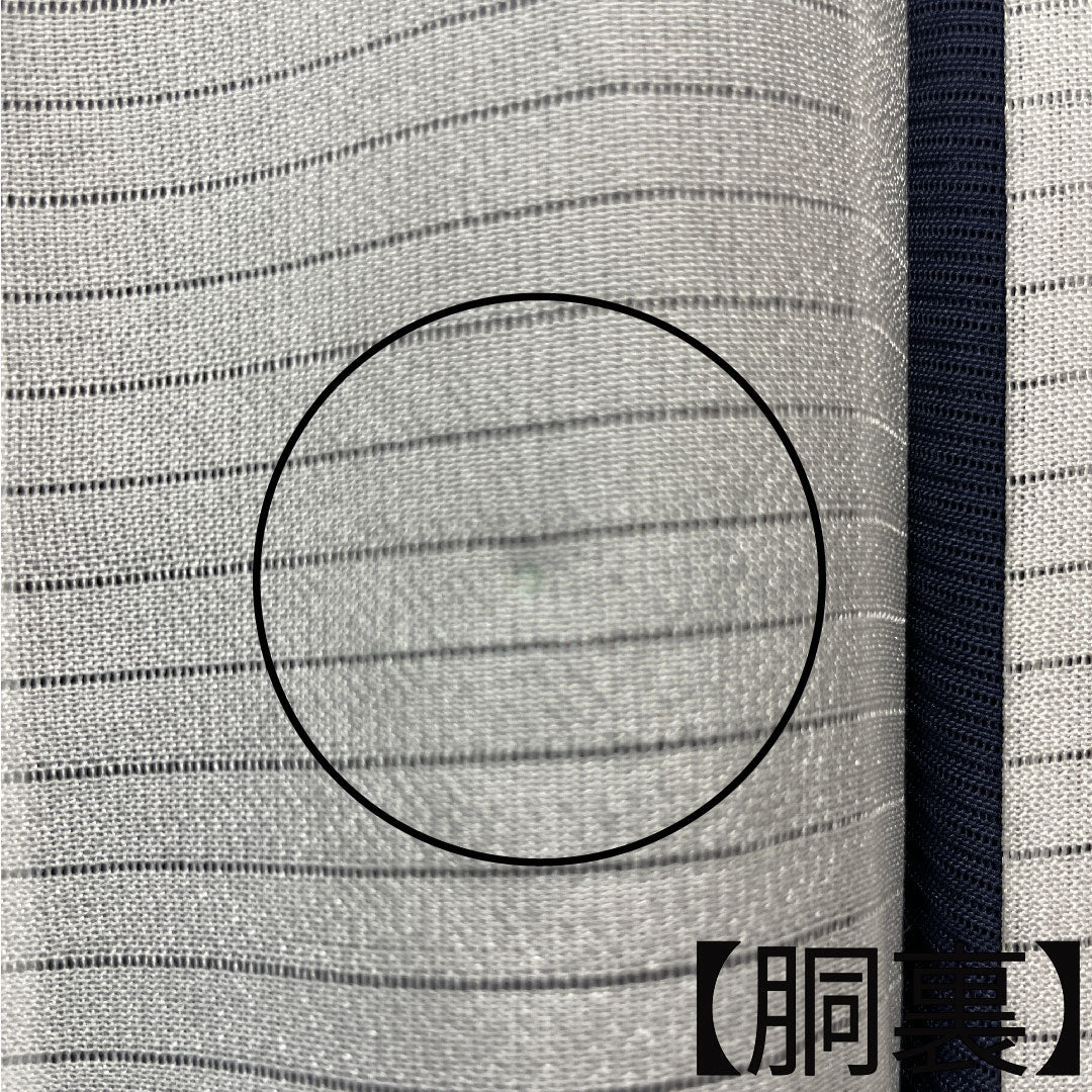 訪問着 夏物 身丈158cm 裄丈66cm 瞑色 絽 竹屋町刺繡 抽象模様 桔梗に三つ鱗 正絹 Sランク 紺系 1112002772318